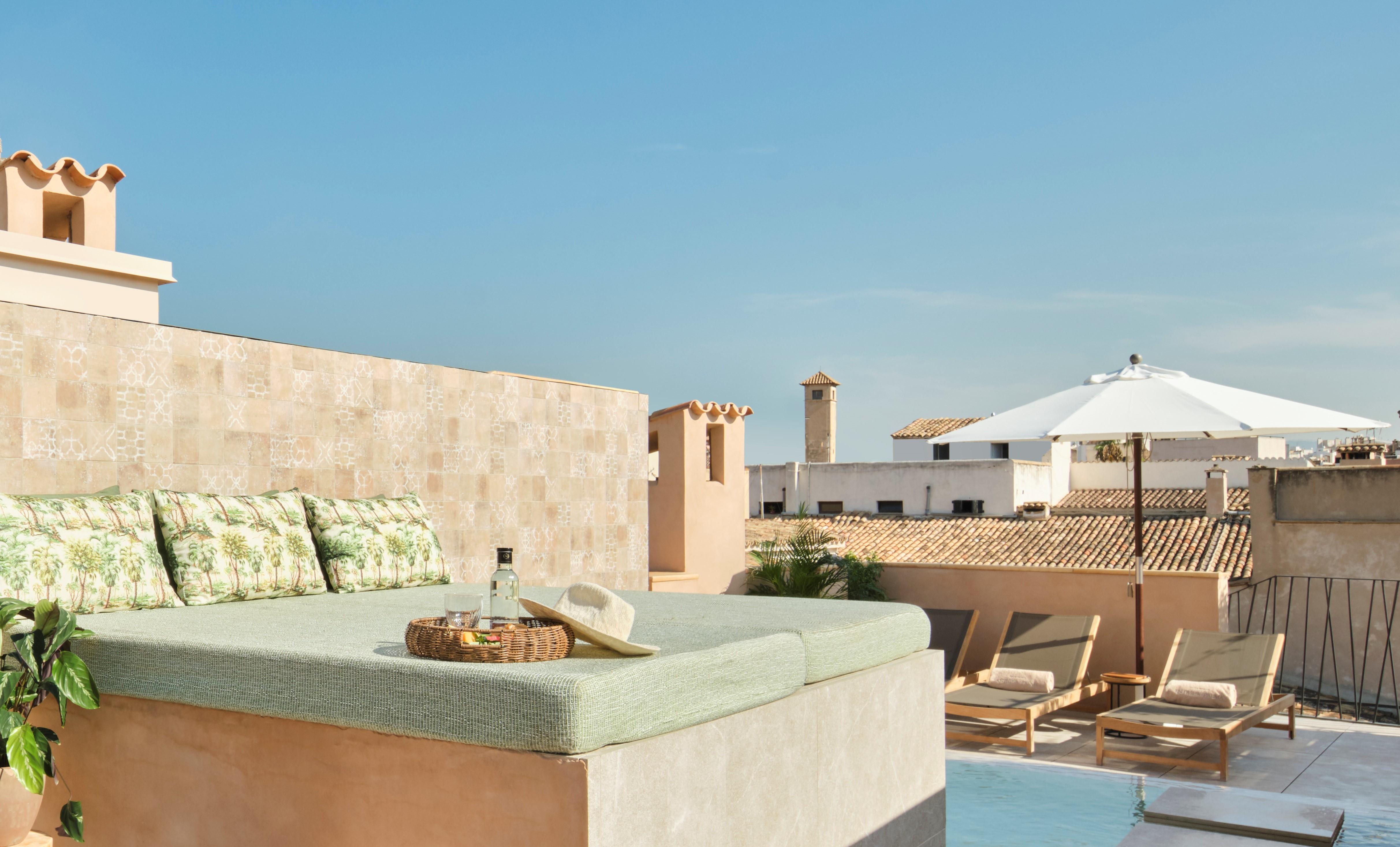 Hotel Antigua Palma - Casa Noble المظهر الخارجي الصورة Rooftop terrace at the Hotel Villa Bonita